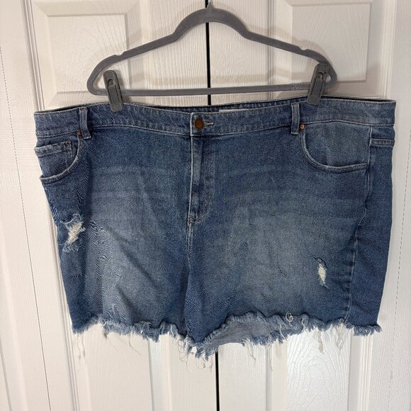 Lane Bryant Distressed Denim Cutoff Shorts Size 26 - Picture 1 of 6